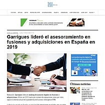Garrigues lider el asesoramiento en fusiones y adquisiciones en Espaa en 2019